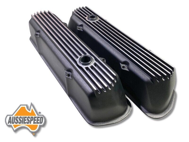 AUSSIESPEED AS0100B 253/304/308 HOLDEN V8 TALL ALLOY ROCKER COVERS FIN