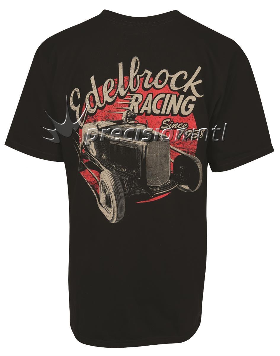 EDELBROCK 98127 T-SHIRT, VINTAGE ROADSTER BLACK, XXXLARGE