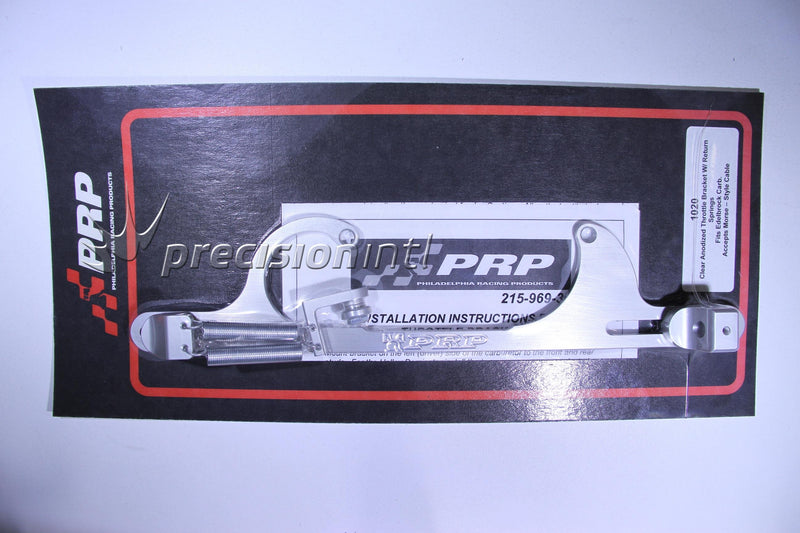 PRP PRP-1020 THROTTLE BRACKET W/SPRING CLR EDELBROCK CARB MORSE CABLE