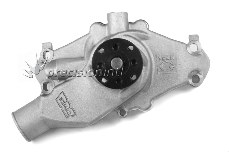 WEIAND 9222 TEAM G WATER PUMP SBC SHORT SATIN FINISH